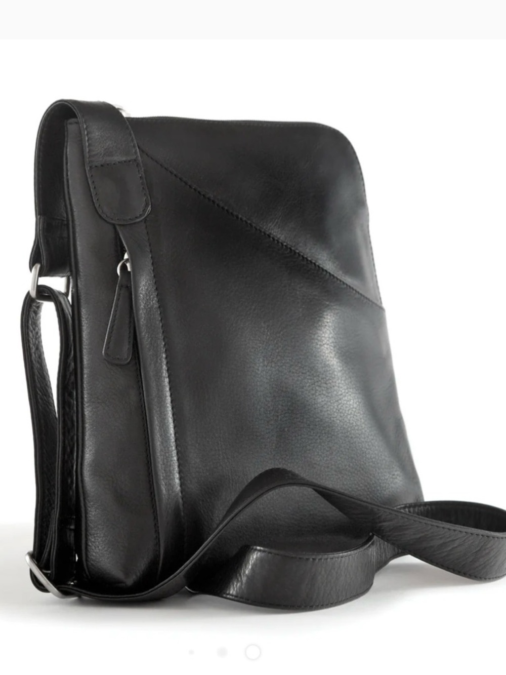 Classic Black Leather Shoulder Bag for Women